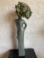 Unieke handgemaakte vaas met gratis kunst hortensia, Ophalen of Verzenden