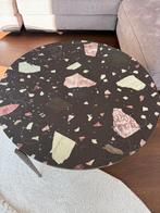 Pols Potsalon tafel kleur steen massief messing poot D69 H41, Huis en Inrichting, Tafels | Salontafels, Ophalen, Gebruikt, 50 tot 100 cm