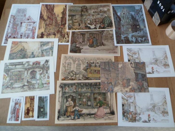 15 tekeningen van Anton Pieck, Antiek en Kunst, Kunst | Tekeningen en Foto's, Ophalen of Verzenden