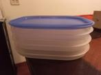 Tupperware vleeswaren stapeldoos (4-delig), Ophalen, Zo goed als nieuw, Blauw, Overige typen