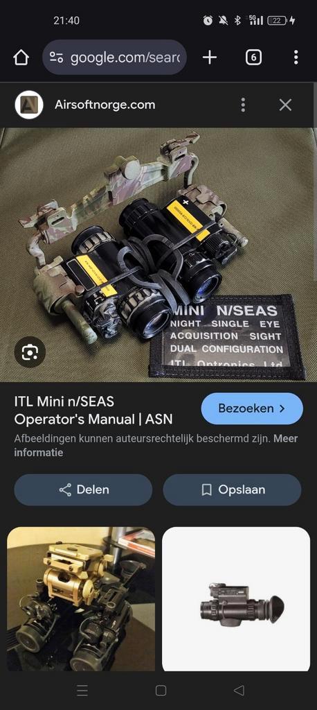 Opzoek naar onderdelen nvg nachtkijker, Verzamelen, Militaria | Algemeen, Landmacht, Overige typen, Nederland, Ophalen of Verzenden