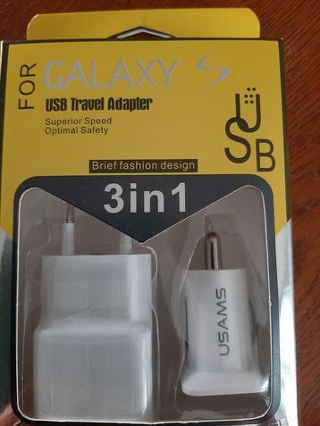 3-in-1 USB Reisadapter voor Galaxy S beschikbaar voor biedingen