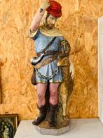 Prachtig vintage heilige St. Hubertus beeld met Hert /Jager, Ophalen of Verzenden