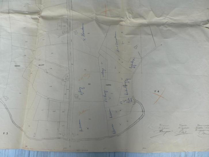 3 kaarten wijhe 1954 kavelverdeling kappeweg, soestwetering, Verzamelen, Overige Verzamelen, Gebruikt, Ophalen of Verzenden