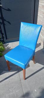 Bert Plantagie 5 eetkamerstoelen, Ophalen, Gebruikt, Blauw, Hout
