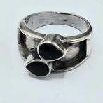 Zilveren Modernistische Ring met Onyx, Verzenden, ., ., Dame