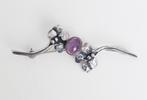 Broche Vintage (Verzilverd), Ophalen of Verzenden, 7 tot 10 cm, Zilver, Overige materialen