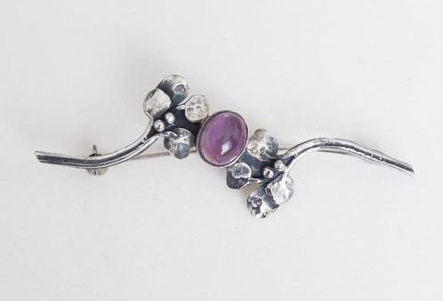 Broche Vintage (Verzilverd), Sieraden, Tassen en Uiterlijk, Broches, Overige materialen, Zilver, 7 tot 10 cm, Ophalen of Verzenden