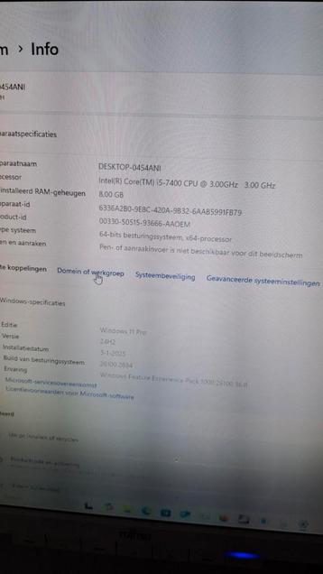 Lenovo i5 7400cpu met scherm  beschikbaar voor biedingen