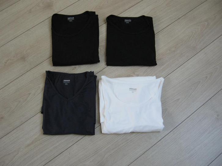 4 nieuwe Shirts tijdloos samen €20,- wit zwart XXL elastaan, Kleding | Dames, Grote Maten, Zo goed als nieuw, Shirt of Top, Zwart