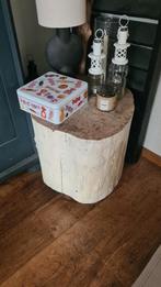 Boomstam tafel op wieltjes, Ophalen, Gebruikt, Rond, Minder dan 55 cm