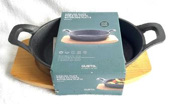 Gusta Sizzling Plate - gietijzeren pan + onderzetter - 27cm beschikbaar voor biedingen