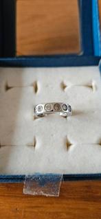 Zilveren ring 925/1000 sterling zilver doorsnede 17 mm, Gebruikt, 17 tot 18, Met kristal, Ophalen of Verzenden