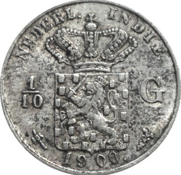 Nederlands-Indië 1/10 gulden 1900 (zilver) beschikbaar voor biedingen