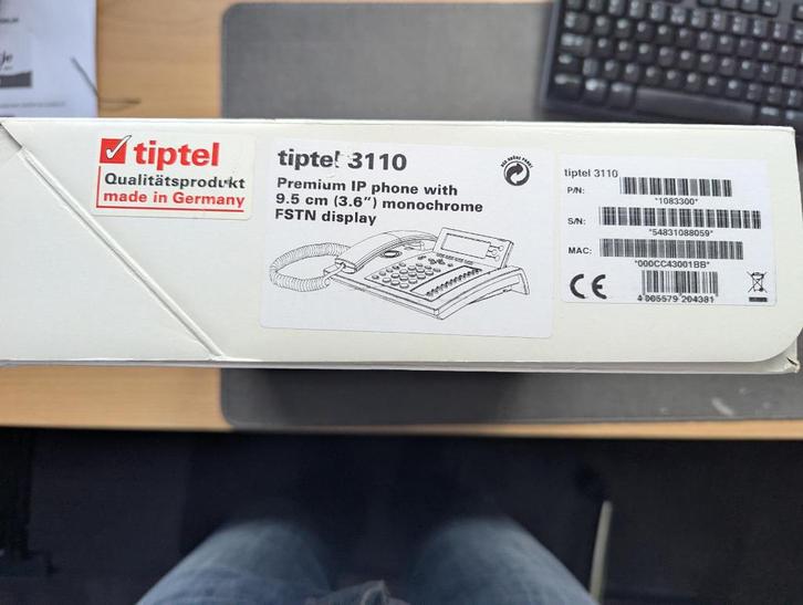 Tiptel 3110 met Monochrome scherm, Telecommunicatie, Datacommunicatie en VoIP, Zo goed als nieuw, Telefoon, Ophalen of Verzenden