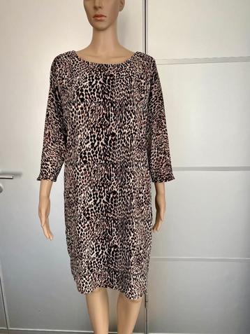 G405 Expresso mt. 38/40=M jurk bruin/zwart/beige jurkje beschikbaar voor biedingen