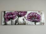 Prachtig schilderij/ canvas 150/49/3,5 cm paarse bloemen, Verzenden