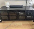 Zwart metalen Loods 5 TV kast, Huis en Inrichting, Kasten | Dressoirs, Ophalen, Gebruikt, 100 tot 150 cm, Metaal