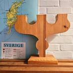 Hele Grote Zweedse houten Kandelaar, Vintage Zweeds design, Gebruikt, Ophalen of Verzenden, X, Minder dan 25 cm