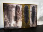 Schilderij op doek met gouden lijst, Antiek en Kunst, Kunst | Schilderijen | Abstract, Ophalen