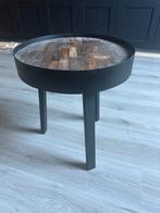Leuk bijzettafeltje industrieel, Minder dan 55 cm, Rond, Zo goed als nieuw, Industrieel