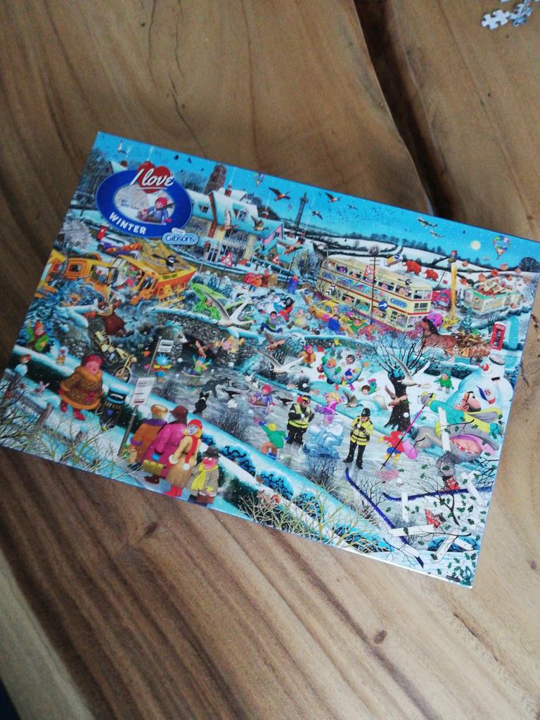 Gibsons puzzel I love winter, 1000 stukjes, Ophalen of Verzenden, 500 t/m 1500 stukjes, Zo goed als nieuw, Legpuzzel