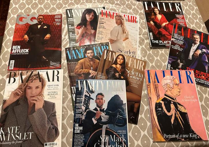10 Engelstalige tijdschriften - Vanity Fair, Bazaar, GQ, Boeken, Tijdschriften en Kranten, Zo goed als nieuw, Ophalen