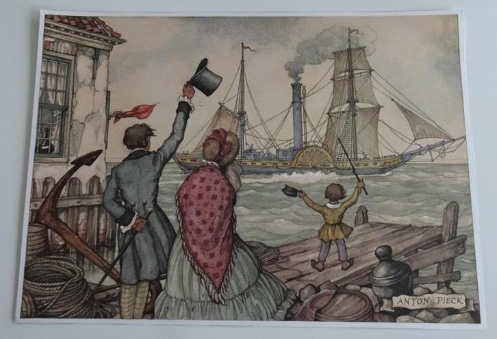 9 verschillende Anton Pieck Illustraties / Prenten, Antiek en Kunst, Kunst | Tekeningen en Foto's, Ophalen