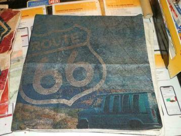 Kussensloop Route 66   45x45 cm nieuw set beschikbaar voor biedingen