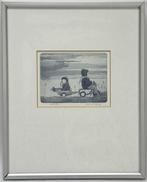 219. Ets Guus Kuit – "Meerijden", Antiek en Kunst, Kunst | Etsen en Gravures, Ophalen of Verzenden