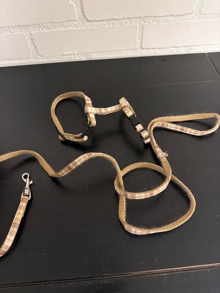 Kittentuigje geruit beige wit, Dieren en Toebehoren, Ophalen, Zo goed als nieuw