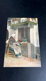 Brabants Dorpsleven Dame bij de kachel, Verzamelen, Ansichtkaarten | Nederland, Ophalen of Verzenden, Voor 1920, Ongelopen, Noord-Brabant