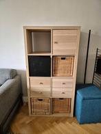 Kallax 8 vaks open kast vakkenkast 4x2 lichtbruin ikea, Ophalen, Gebruikt, 100 tot 150 cm, Eikenhout