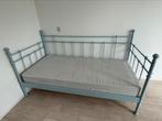 Matras + blauwe bedframe IKEA, Ophalen, Eenpersoons, Blauw, Overige typen