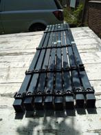 HERAS Hekpalen / kokers 8 stuks. Donkergroen. Gebruikt., Tuin en Terras, Tuinhekken en Hekwerk, Ophalen, Gebruikt, IJzer, Tuinhek