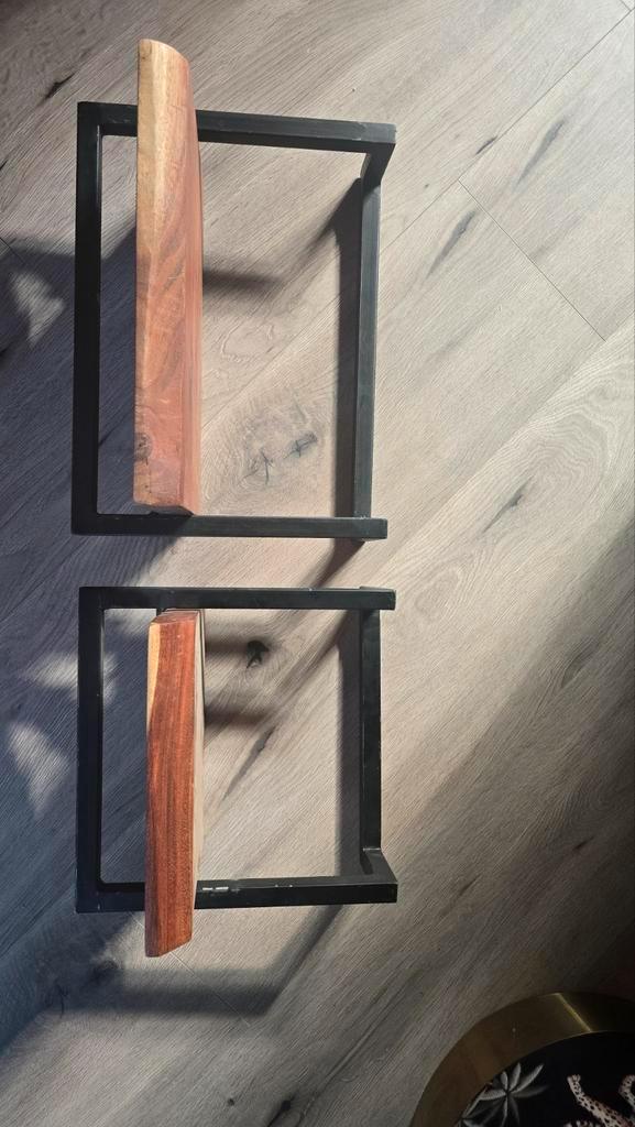 Mango Houten Wandrekken - Set van 2, Huis en Inrichting, Woonaccessoires | Wandplanken en Boekenplanken, Gebruikt, Ophalen