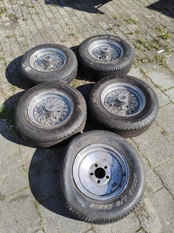 Set leuke 14 inch Oldtimer spaak velgen + reservewiel beschikbaar voor biedingen
