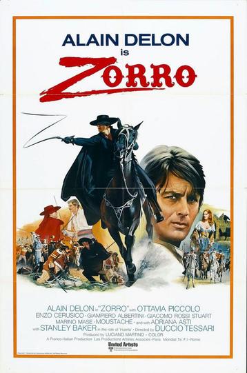 2. ZORRO, Alain Delon, Stanley Baker, (1975). beschikbaar voor biedingen