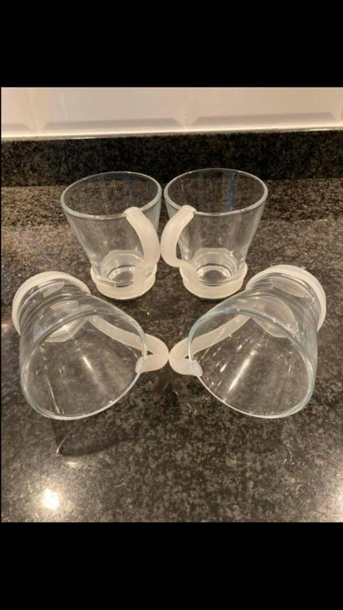 4x VITROSAX THEEGLAZEN - Italië, Huis en Inrichting, Keuken | Servies, Zo goed als nieuw, Glas of Glazen, Overige stijlen, Glas