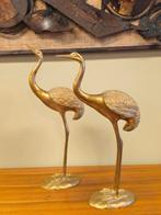 Grote Messing Kraanvogels Kraanvogel Vogels Vogel Vintage, Antiek en Kunst, Ophalen of Verzenden