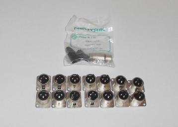 Neutrik  XLR  3-pins Male connector chassis bussen Nieuw . beschikbaar voor biedingen