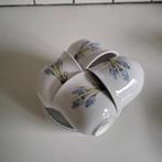 Jet blauwe druifjes : dienblad,5 bekers en 6 kop en schotels, Ophalen of Verzenden, Zo goed als nieuw, Overige stijlen, Kop(pen) en/of Schotel(s)