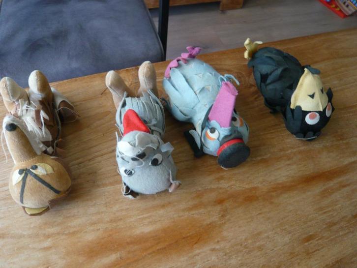 4 vintage Fabeltjeskrant figuren uit 1968 Chanowski, Verzamelen, Film en Tv, Gebruikt, Actiefiguur of Pop, Ophalen of Verzenden