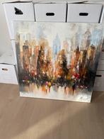 Henry Brand stadsgezicht 100x100cm, Antiek en Kunst, Kunst | Schilderijen | Abstract, Ophalen