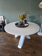 Hoogglans witte eetkamer tafel, Huis en Inrichting, Gebruikt, 100 tot 150 cm, Rechthoekig, 50 tot 100 cm