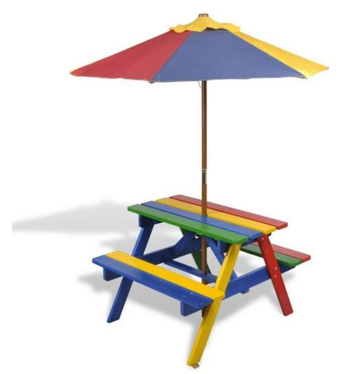 Picknicktafel picknickset hout voor kinderen GRATIS BEZORGD!, Tuin en Terras, Picknicktafels, Nieuw, Rechthoekig, Hout, Kinderpicknicktafel