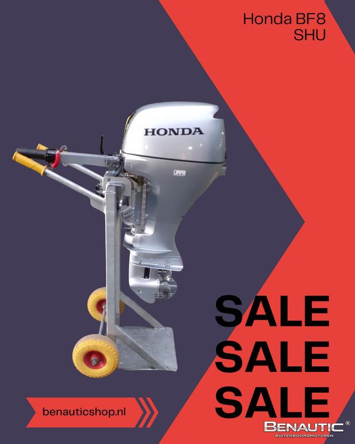 Direct leverbaar! Nieuwe Honda 8pk kortstaart BF8 SHU, Watersport en Boten, Buiten- en Binnenboordmotoren, Nieuw