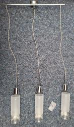 Mooie hanglamp / eettafellamp 3 glazen hangers (+ steentjes), Ophalen, Zo goed als nieuw, Minder dan 50 cm