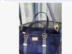 Handtas donkerblauw velour, Sieraden, Tassen en Uiterlijk, Tassen | Damestassen, Ophalen, Nieuw, Blauw, Handtas