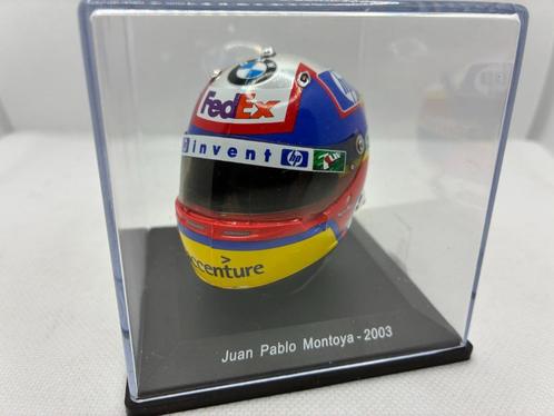 69981: Helm - F1 - Juan Pablo Montoya - 2003 - Spark 1:5, Hobby en Vrije tijd, Modelauto's | 1:5 tot 1:12, Zo goed als nieuw, Auto